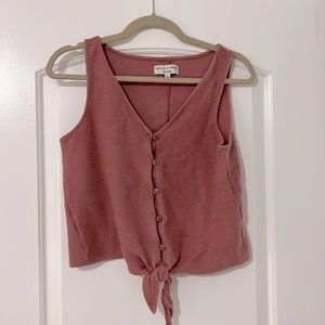 Madewell cropped tie tank size M
